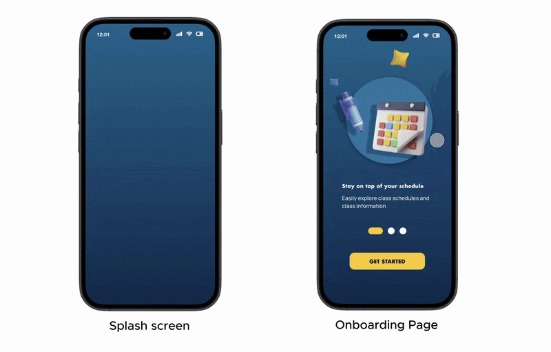 splash+onboarding page